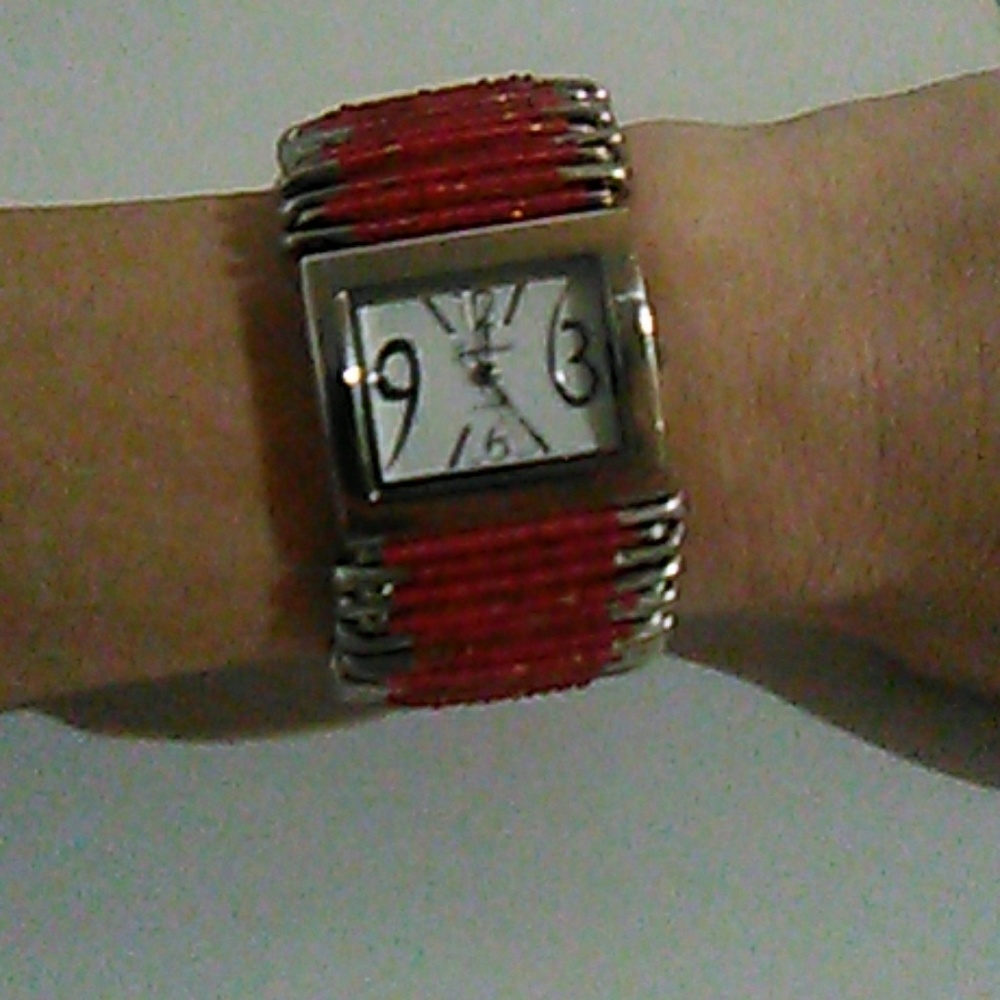 Womens Red Geneva watch